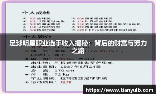 足球明星职业选手收入揭秘：背后的财富与努力之路