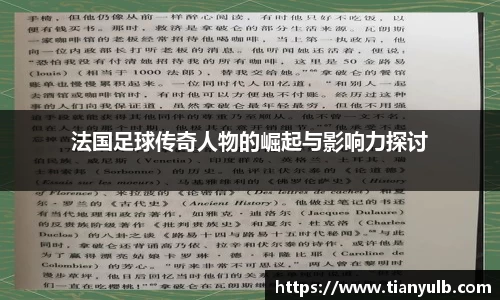 法国足球传奇人物的崛起与影响力探讨
